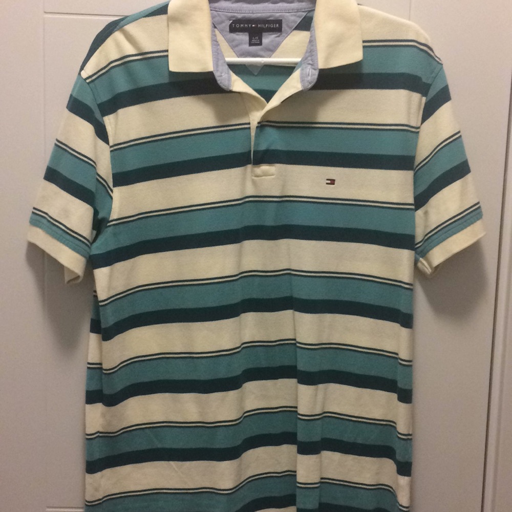 Tommy Hilfiger striped short sleeve shirt L